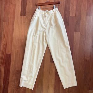 Straight leg cream pants